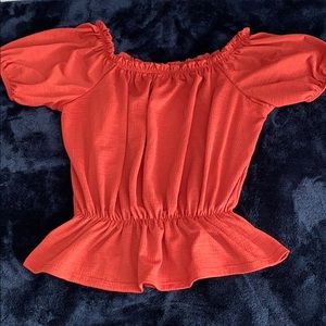 Orange Off the shoulder top